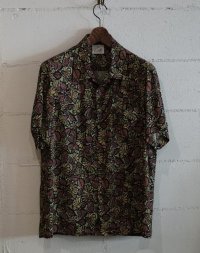 Kiruto Flower Hawaiian shirt (KARIYUSHI WEAR Flower PATTERN) green