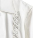 画像2: isoha / 花ブロック　キューバシャツ / ポケット付き / white (2)