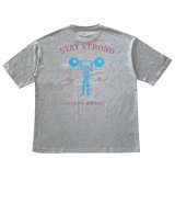 画像: STAY STRONG BIG シルエットTシャツ / 胸ポケ / MIX GRAY