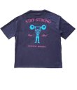 画像1: STAY STRONG BIG シルエットTシャツ / 胸ポケ / NAVY