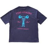 画像: STAY STRONG BIG シルエットTシャツ / 胸ポケ / NAVY